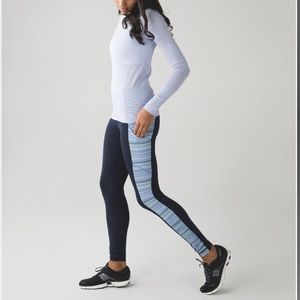 Lululemon Vintage Blue Striped Speed Tight